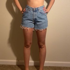 Vintage high rise mom jean shorts